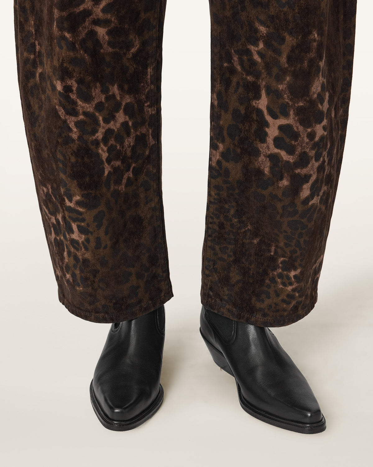 Black Sadie - Barrel Fit ג'ינס ארוך מנומר לנשים ALLSAINTS