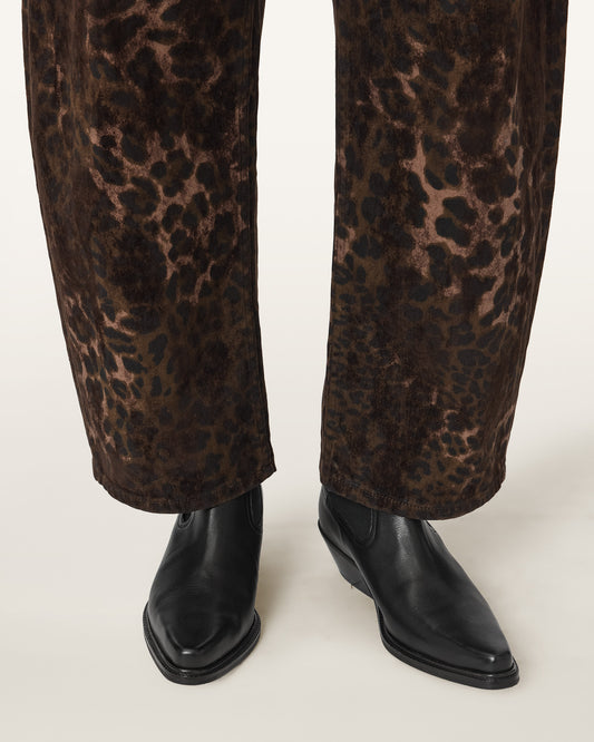 Black Sadie - Barrel Fit ג'ינס ארוך מנומר לנשים ALLSAINTS