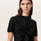 Black טי שירט קצרה עם הדפס גרפי לנשים Athea ALLSAINTS