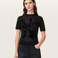 Black טי שירט קצרה עם הדפס גרפי לנשים Athea ALLSAINTS