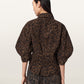 Seashell חולצה מכופתרת בפרינט מנומר קצרה לנשים Nancy Denim Shirt ALLSAINTS