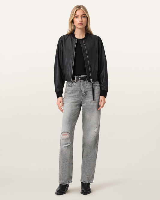 Antique White ג'ינס ארוך לנשים  Brooklyn - Straight Fit ALLSAINTS