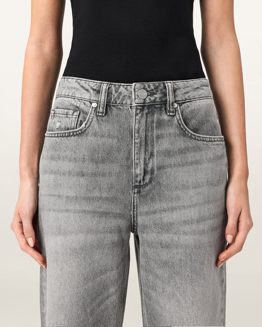 Black ג'ינס ארוך לנשים  Brooklyn - Straight Fit ALLSAINTS