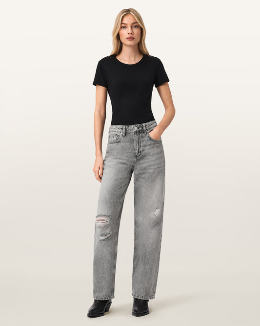 Antique White ג'ינס ארוך לנשים  Brooklyn - Straight Fit ALLSAINTS