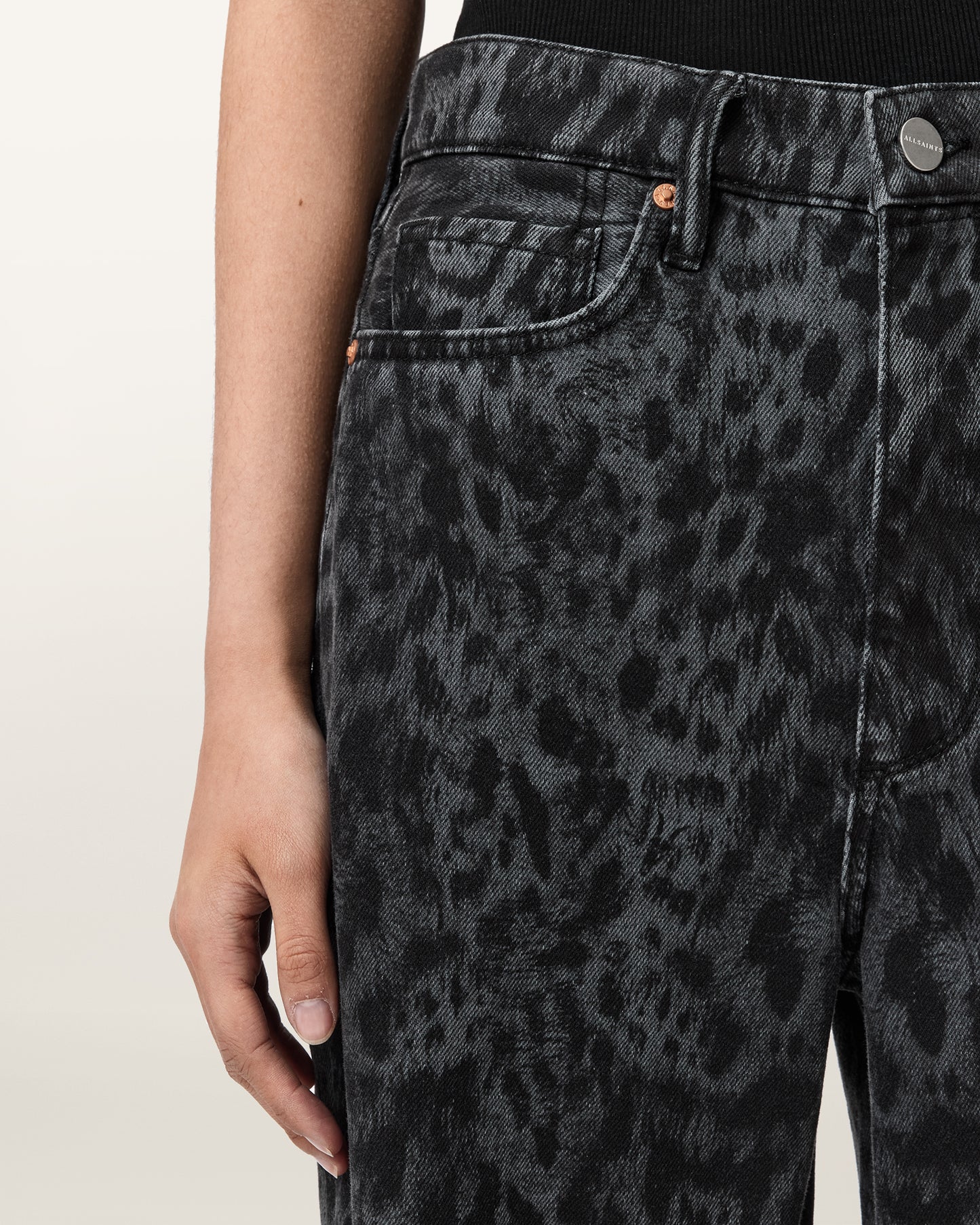 Dark Slate Gray ג'ינס ארוך לנשים Blake ALLSAINTS