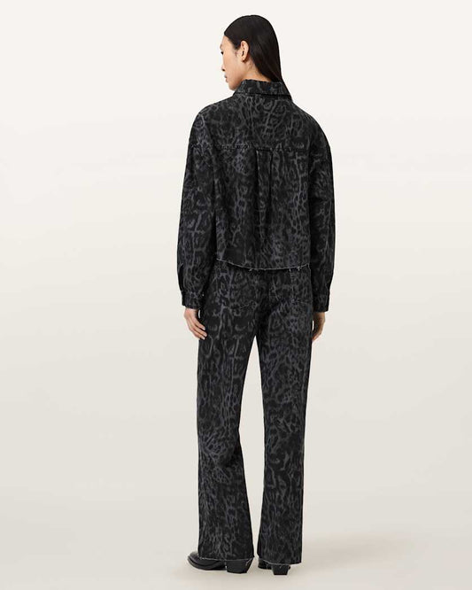 Dark Slate Gray ג'ינס ארוך לנשים Blake ALLSAINTS