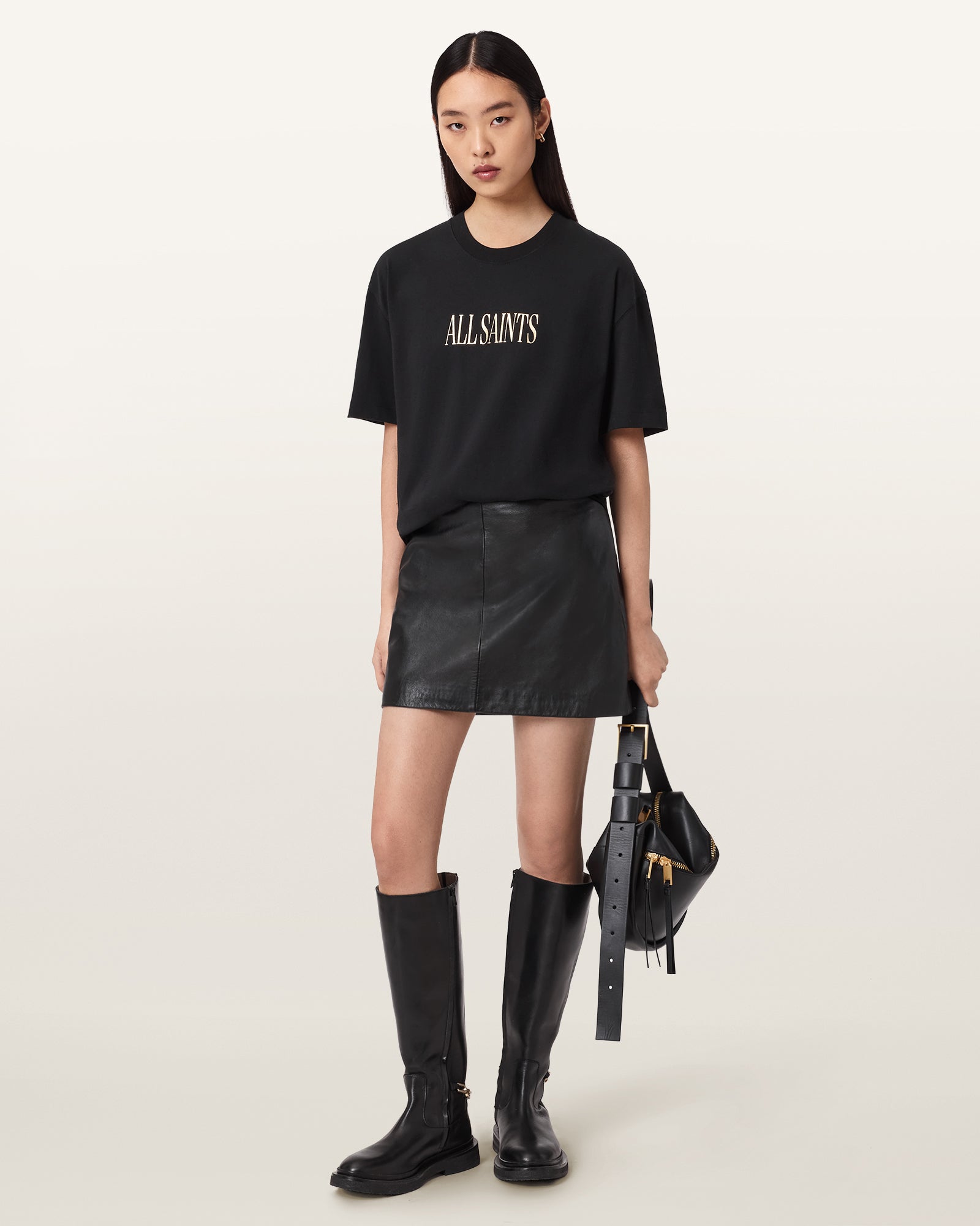Seashell טי שירט קצרה לנשים Cora Etta Tee ALLSAINTS