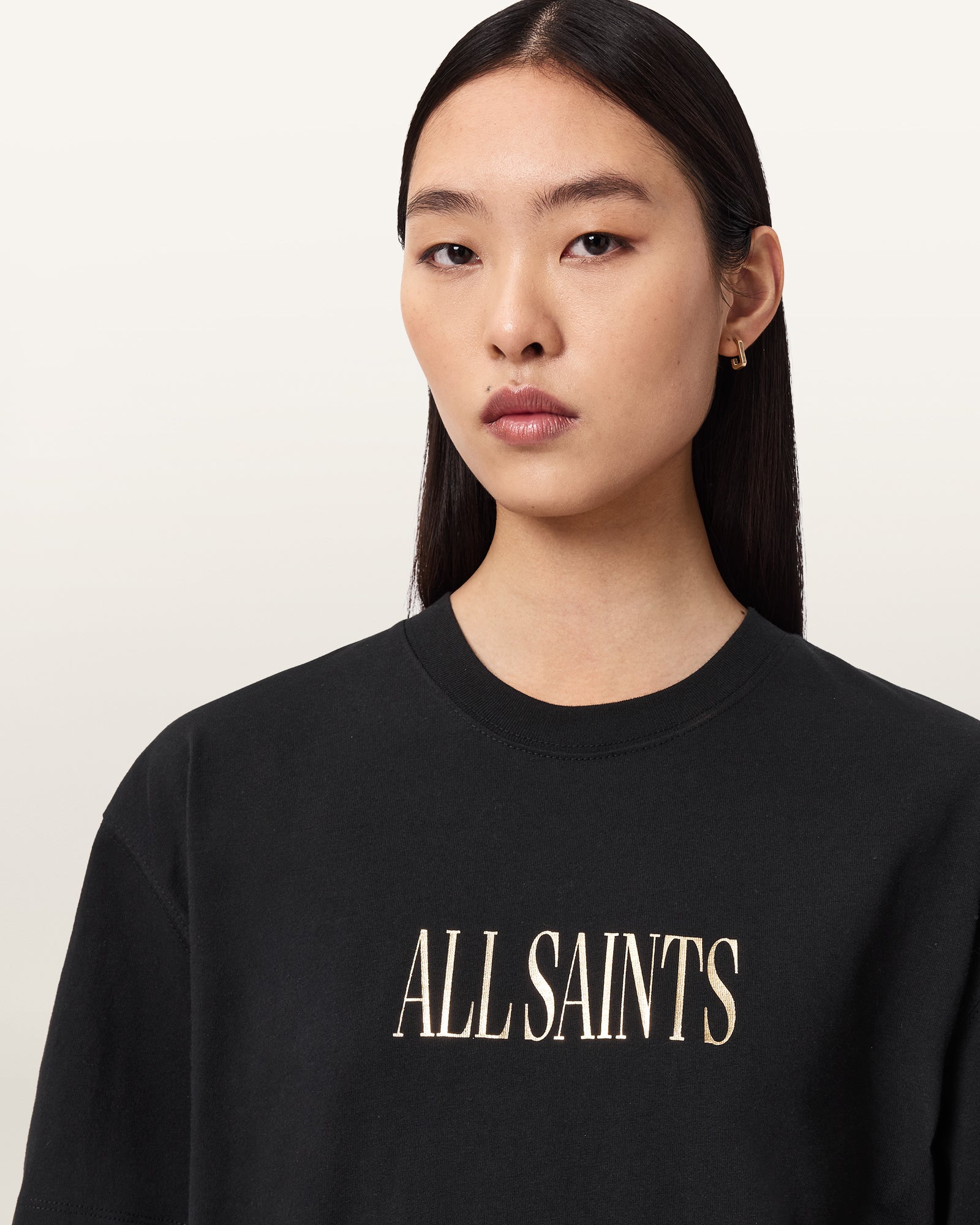 Seashell טי שירט קצרה לנשים Cora Etta Tee ALLSAINTS