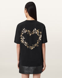 Seashell טי שירט קצרה לנשים Cora Etta Tee ALLSAINTS