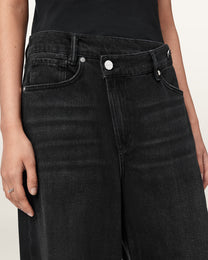 Black ג'ינס ארוך לנשים Aki - Wide Fit ALLSAINTS