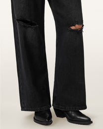 Black ג'ינס ארוך לנשים Aki - Wide Fit ALLSAINTS