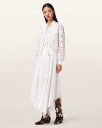 Antique White חצאית מידי לנשים Vashtie ALLSAINTS