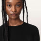 Black סוודר סריג קליל וצמוד לנשים Jas ALLSAINTS