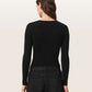 Black קרדיגן סריג עם שני רוכסנים לנשים Cruz ALLSAINTS