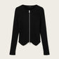 Black קרדיגן סריג עם שני רוכסנים לנשים Cruz ALLSAINTS