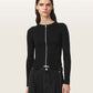 Black קרדיגן סריג עם שני רוכסנים לנשים Cruz ALLSAINTS