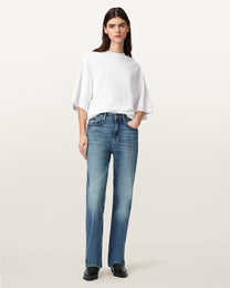 Antique White ג'ינס ארוך לנשים  Ida - Straight Fit ALLSAINTS