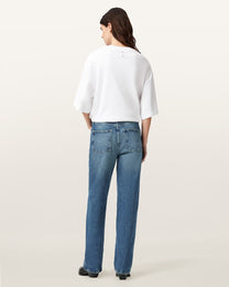 Antique White ג'ינס ארוך לנשים  Ida - Straight Fit ALLSAINTS