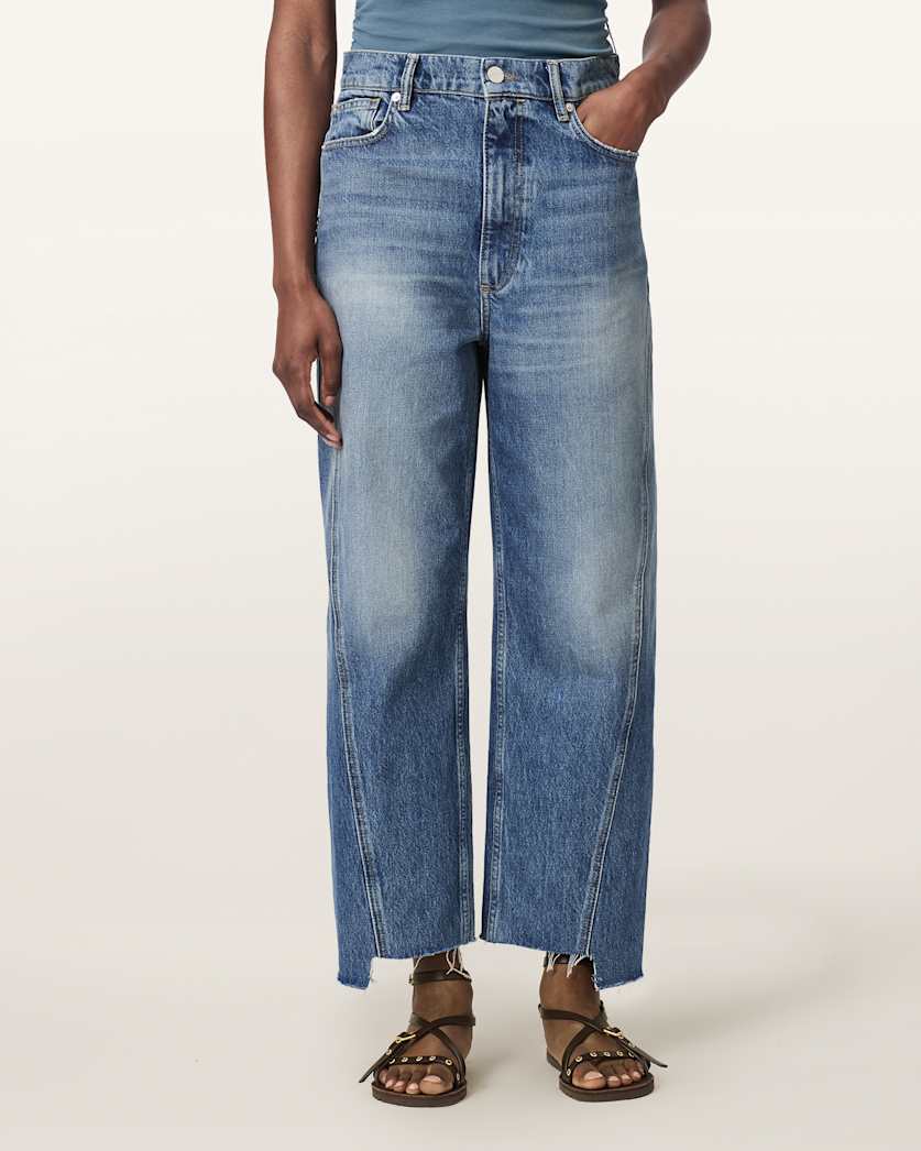 Seashell ג'ינס בגזרה משוחררת לנשים Fox - Loose Fit ALLSAINTS