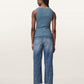Antique White ג'ינס בגזרה משוחררת לנשים Fox - Loose Fit ALLSAINTS
