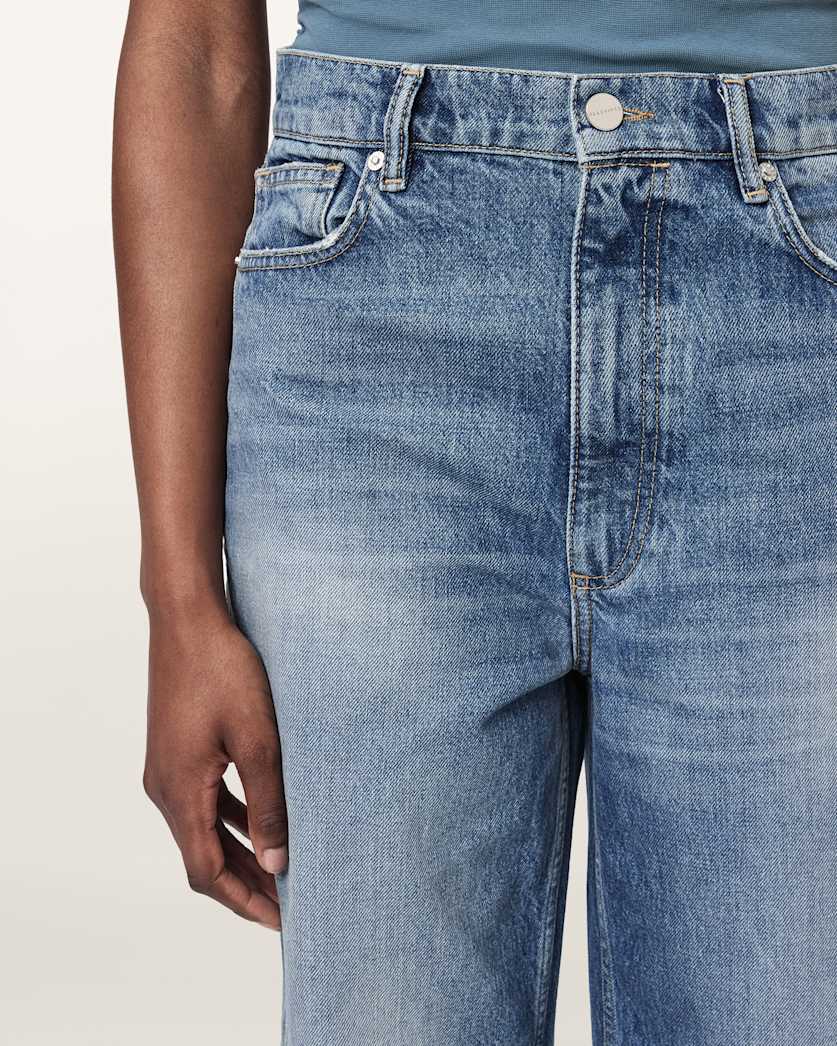 Slate Gray ג'ינס בגזרה משוחררת לנשים Fox - Loose Fit ALLSAINTS