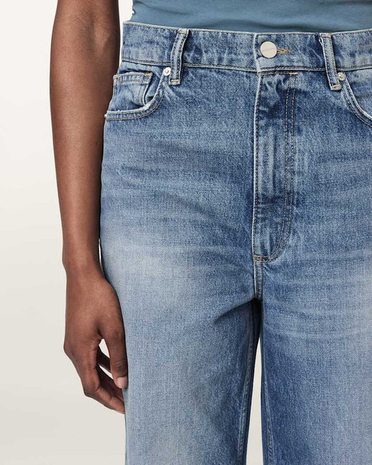 Slate Gray ג'ינס בגזרה משוחררת לנשים Fox - Loose Fit ALLSAINTS