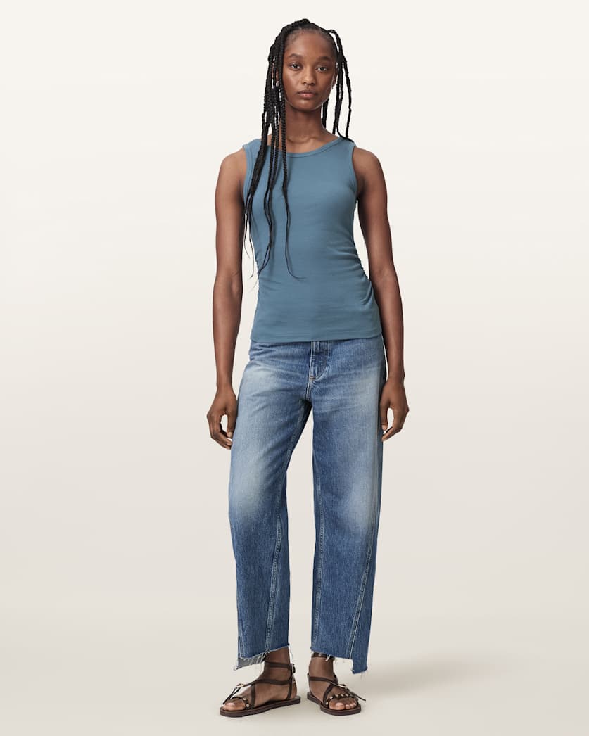 Seashell ג'ינס בגזרה משוחררת לנשים Fox - Loose Fit ALLSAINTS