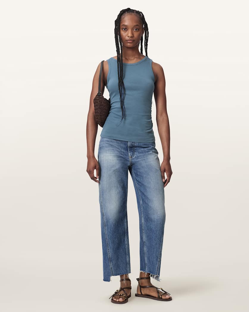 Seashell ג'ינס בגזרה משוחררת לנשים Fox - Loose Fit ALLSAINTS