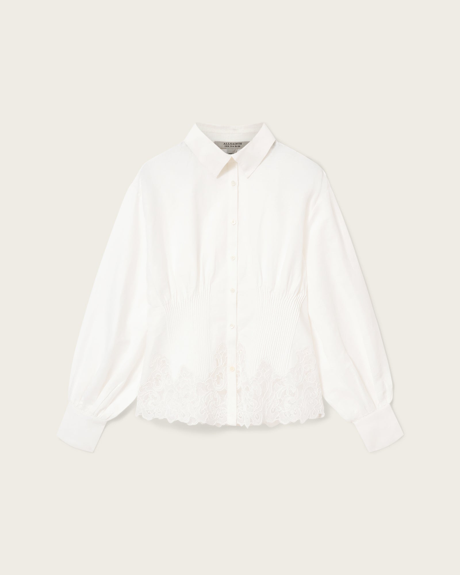 Seashell חולצה מכופתרת ארוכה לנשים Carol Shirt ALLSAINTS