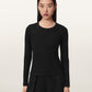 Black חולצת טריקו שרוול ארוך לנשים Rina ALLSAINTS