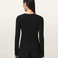Black חולצת טריקו שרוול ארוך לנשים Rina ALLSAINTS