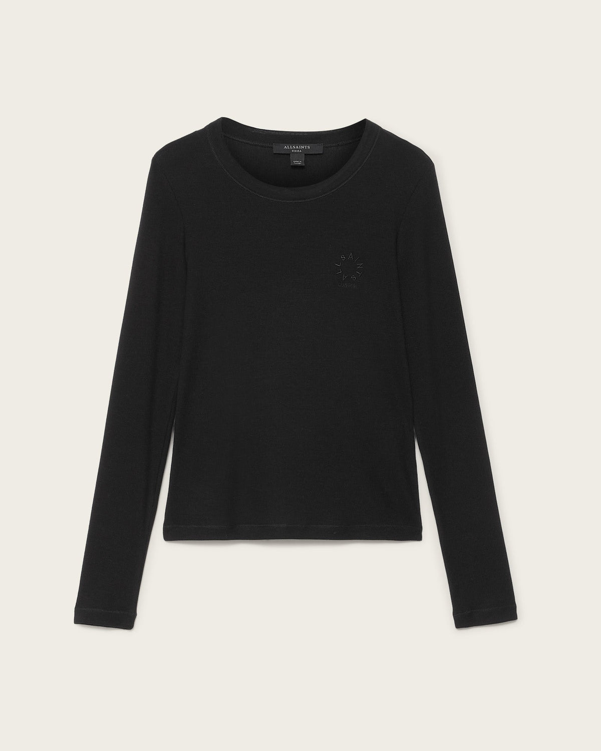 Black חולצת טריקו שרוול ארוך לנשים Rina ALLSAINTS