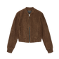 Dark Olive Green Orten suede bomber מעיל אופנה לנשים ALLSAINTS