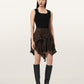 Seashell חצאית מיני פרינט מנומר לנשים Crissy Denim Skirt ALLSAINTS