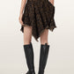 Antique White חצאית מיני פרינט מנומר לנשים Crissy Denim Skirt ALLSAINTS