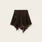 Lavender חצאית מיני פרינט מנומר לנשים Crissy Denim Skirt ALLSAINTS