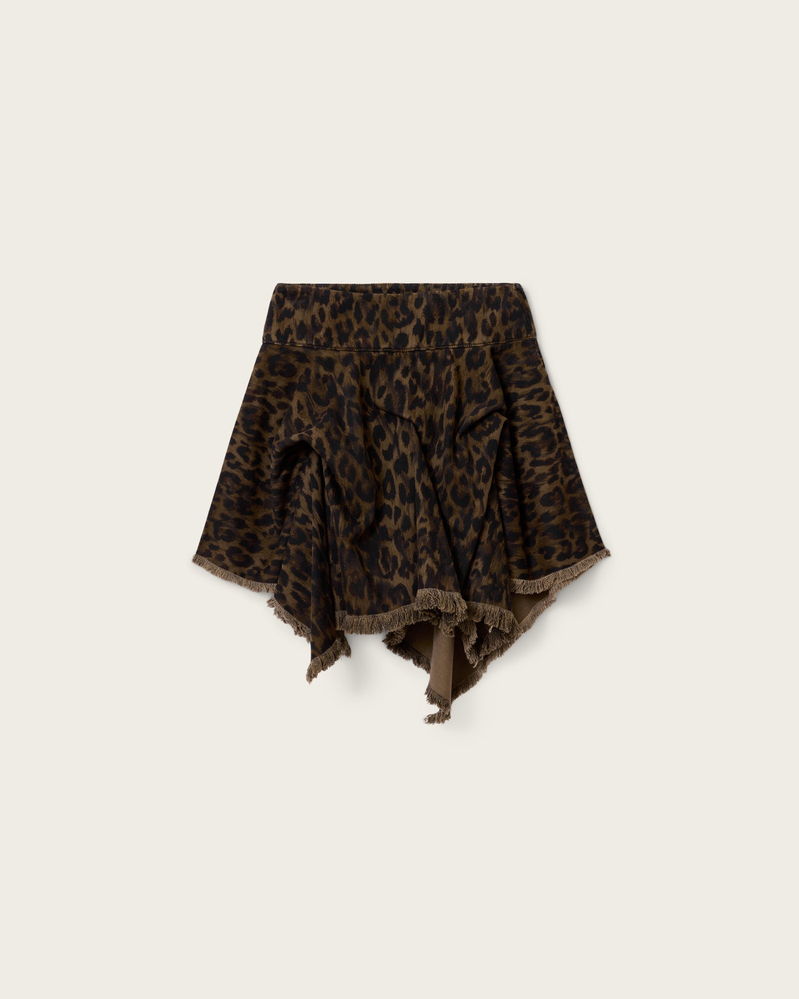 Lavender חצאית מיני פרינט מנומר לנשים Crissy Denim Skirt ALLSAINTS