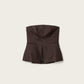 Dark Slate Gray סטרפלס לנשים Charley ALLSAINTS