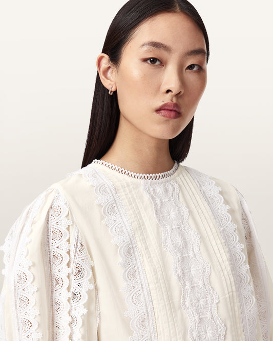 Seashell HART EMB TOP חולצה ארוכה ALLSAINTS