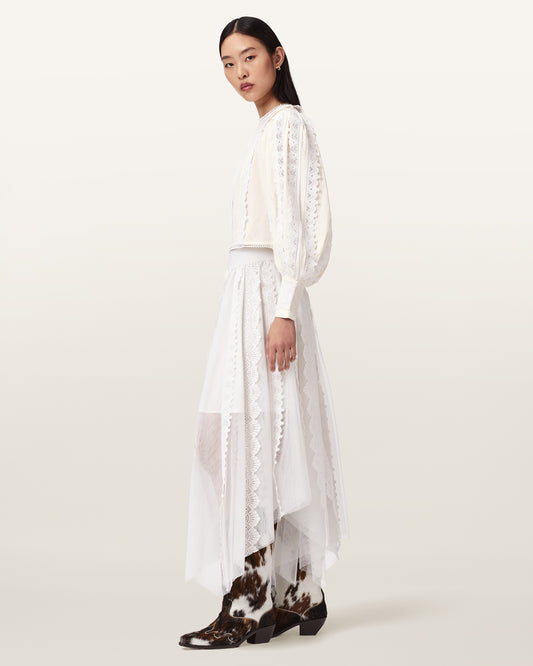 Seashell HART EMB TOP חולצה ארוכה ALLSAINTS