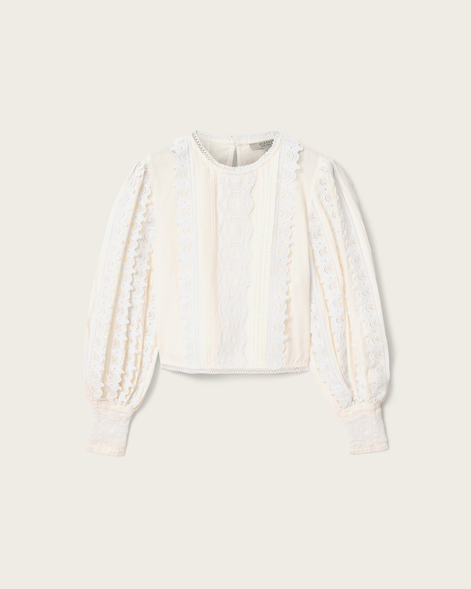 Lavender חולצה ארוכה לנשים Hart Emb Top ALLSAINTS