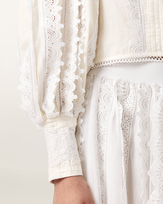 Lavender HART EMB TOP חולצה ארוכה ALLSAINTS