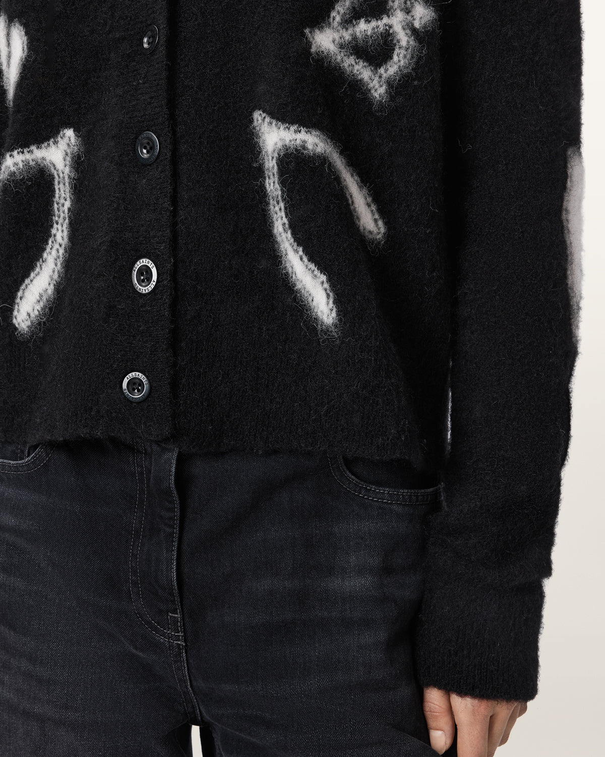 Black סוודר לנשים Charm ALLSAINTS
