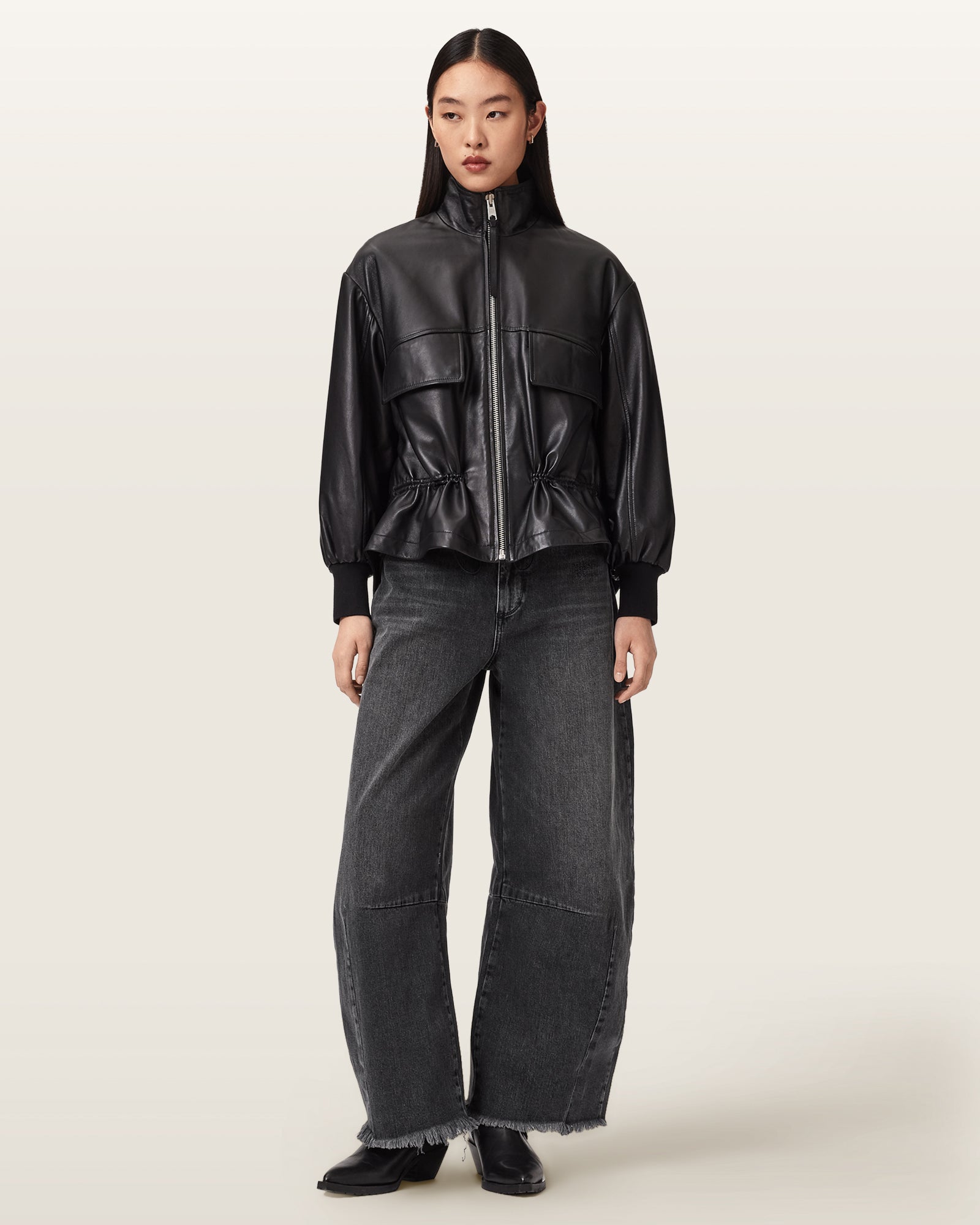 Antique White ג'ינס ארוך לנשים Payton - Barrel Fit ALLSAINTS