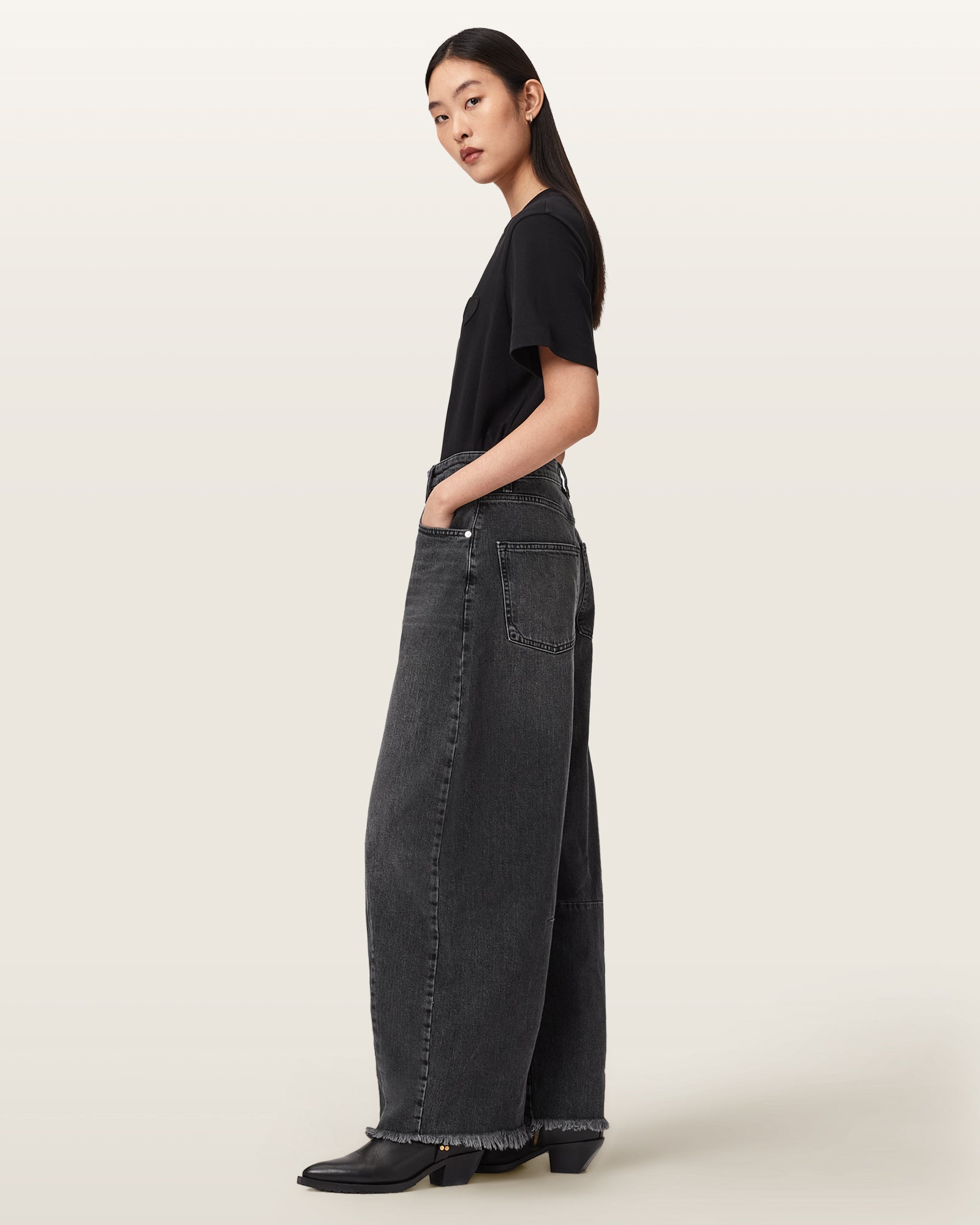 Antique White ג'ינס ארוך לנשים Payton - Barrel Fit ALLSAINTS