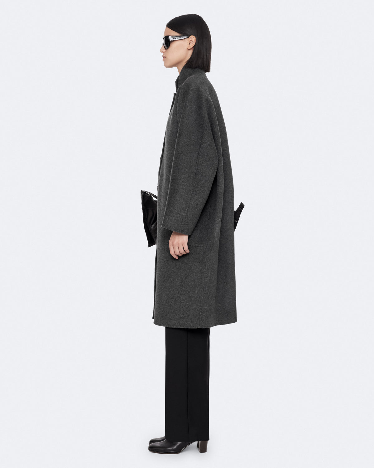 Dark Slate Gray Effie coat מעיל אופנה לנשים ALLSAINTS