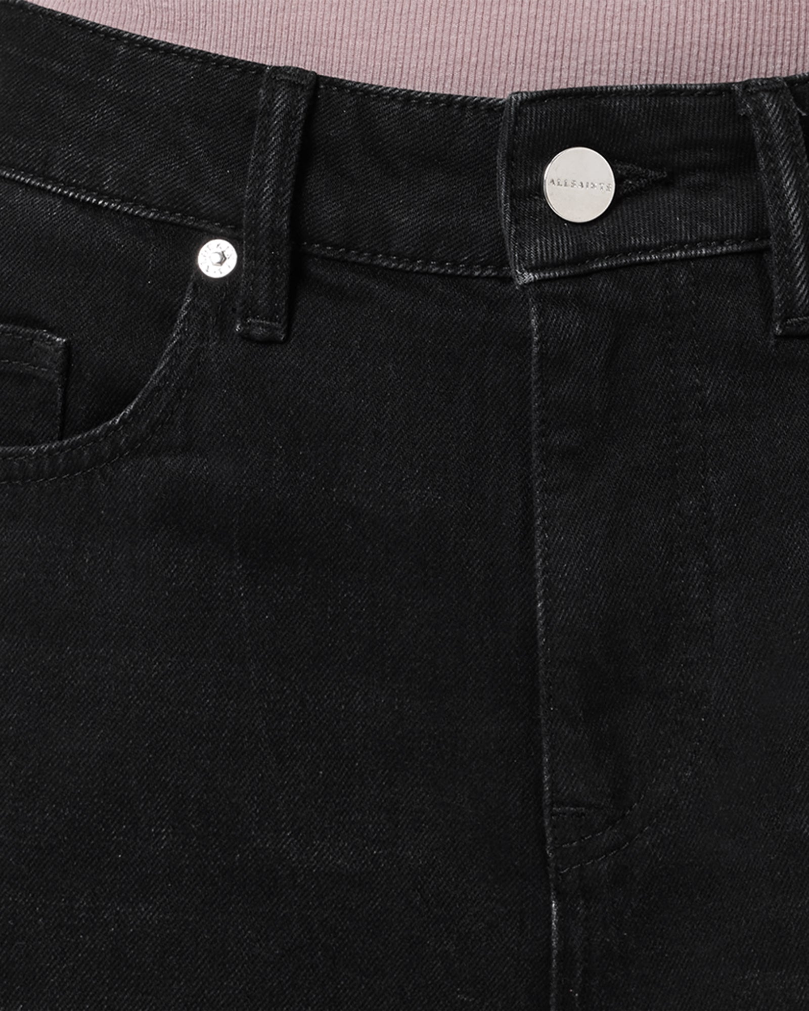 Black ג'ינס ארוך לנשים Ember Flared - Wide Fit ALLSAINTS