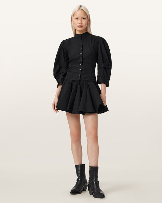 Antique White חצאית מיני לנשים Tulip Ponte ALLSAINTS