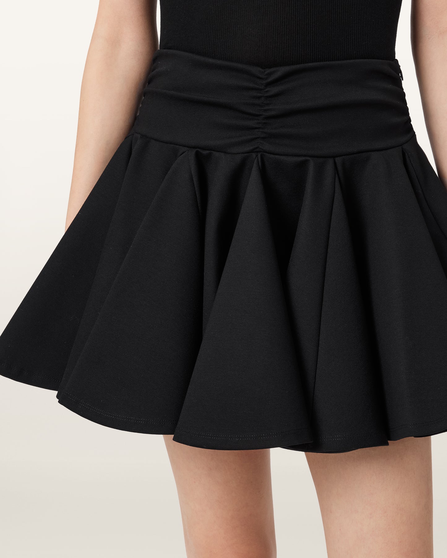 Black חצאית מיני לנשים Tulip Ponte ALLSAINTS