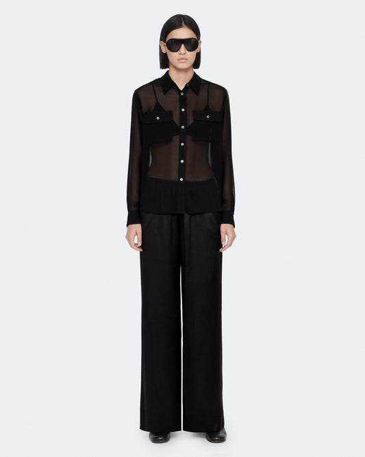 Black מכנסיים ארוכים לנשים Lycia ALLSAINTS